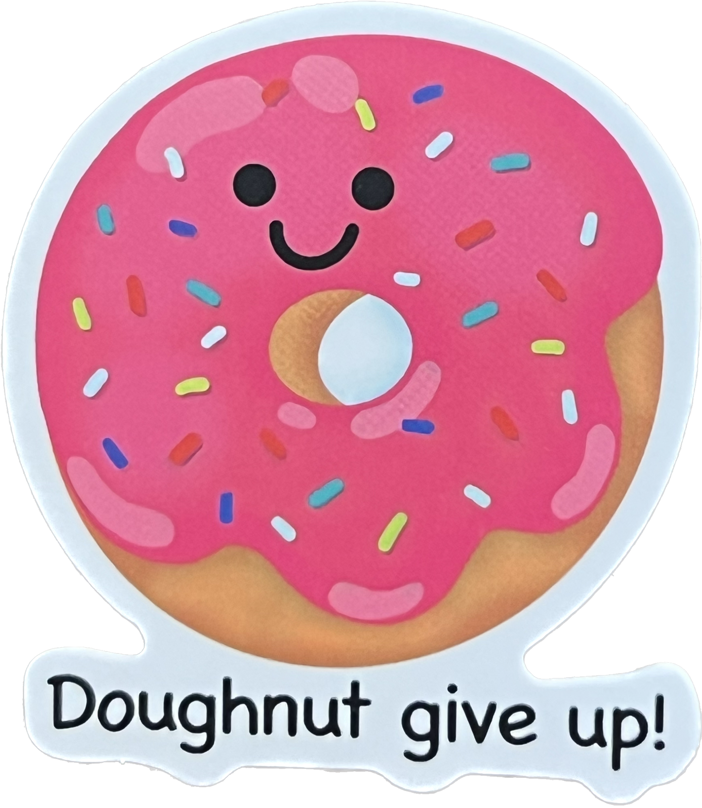 Doughnut Give Up Sticker