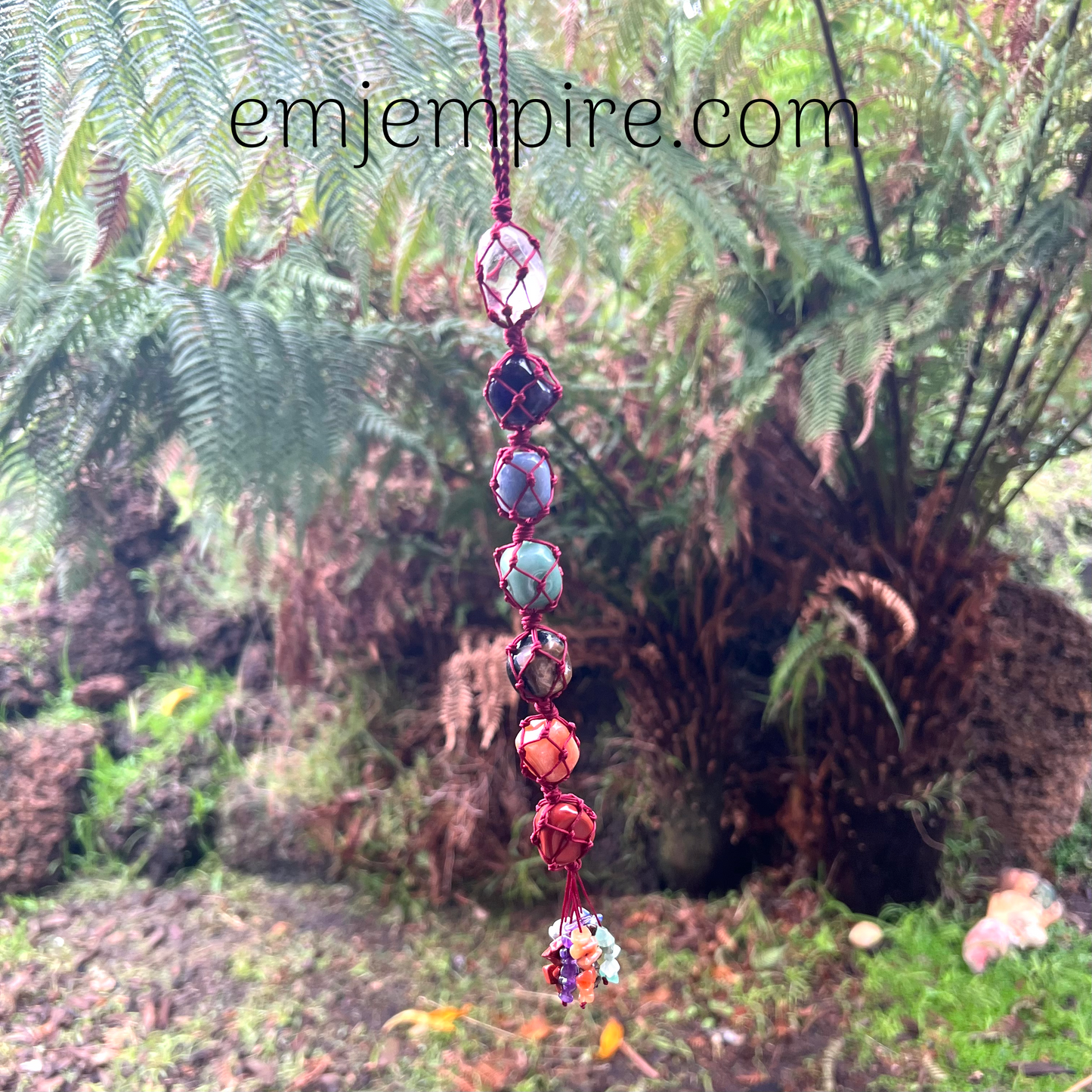 Chakra Crystal Hanging Macrame Decor