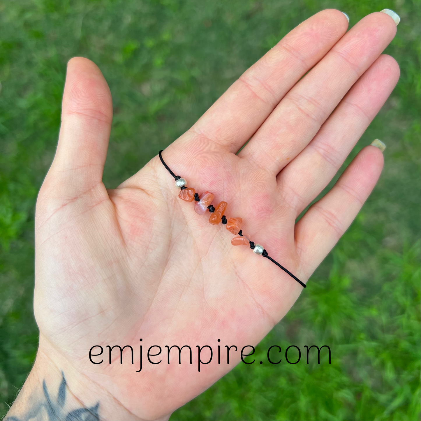 Carnelian Crystal Chip Bracelet