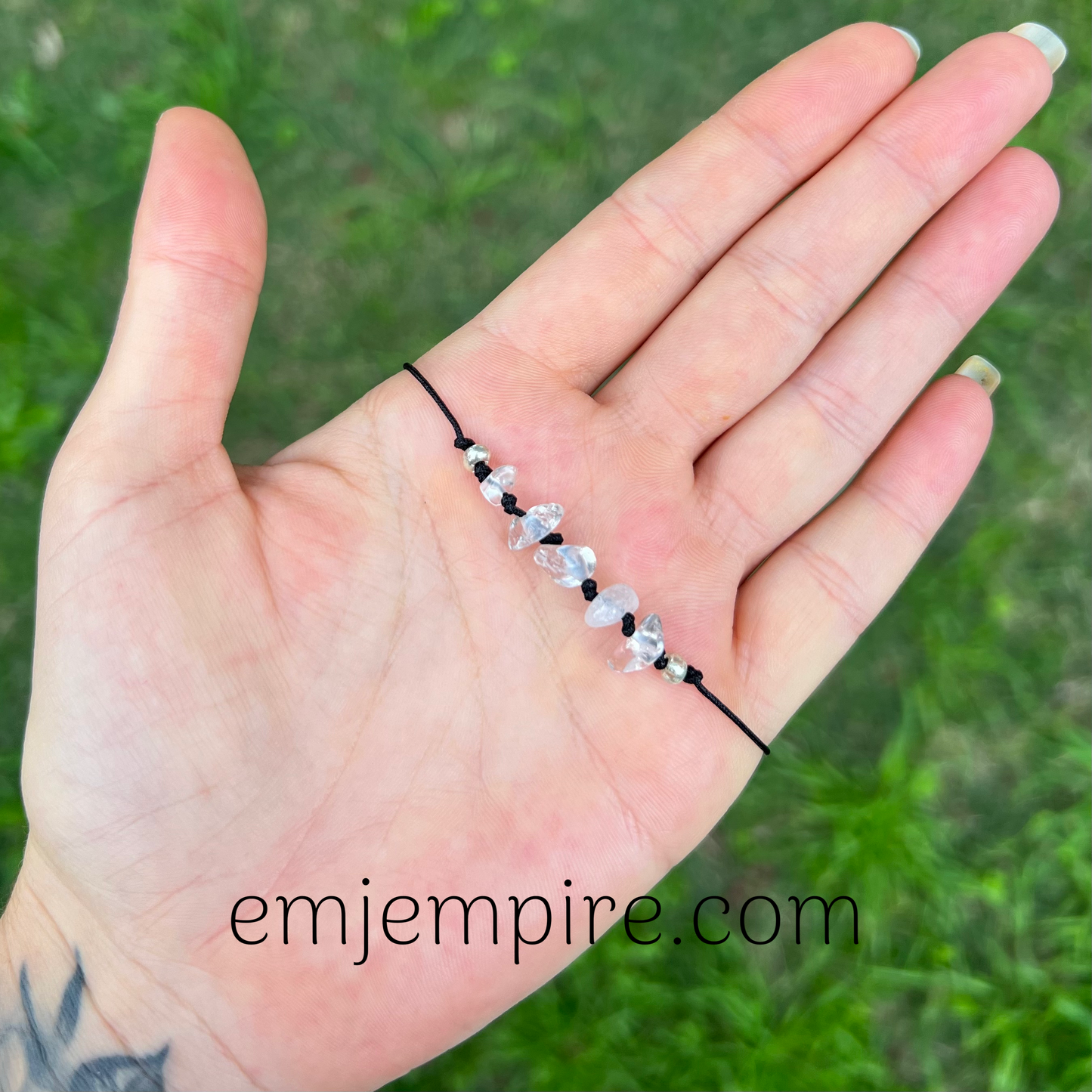 Clear Quartz Crystal Chip Bracelet