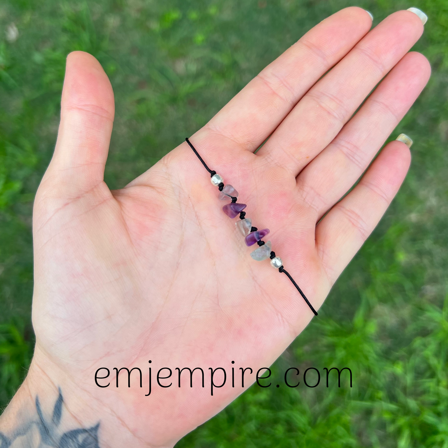 Fluorite Crystal Chip Bracelet