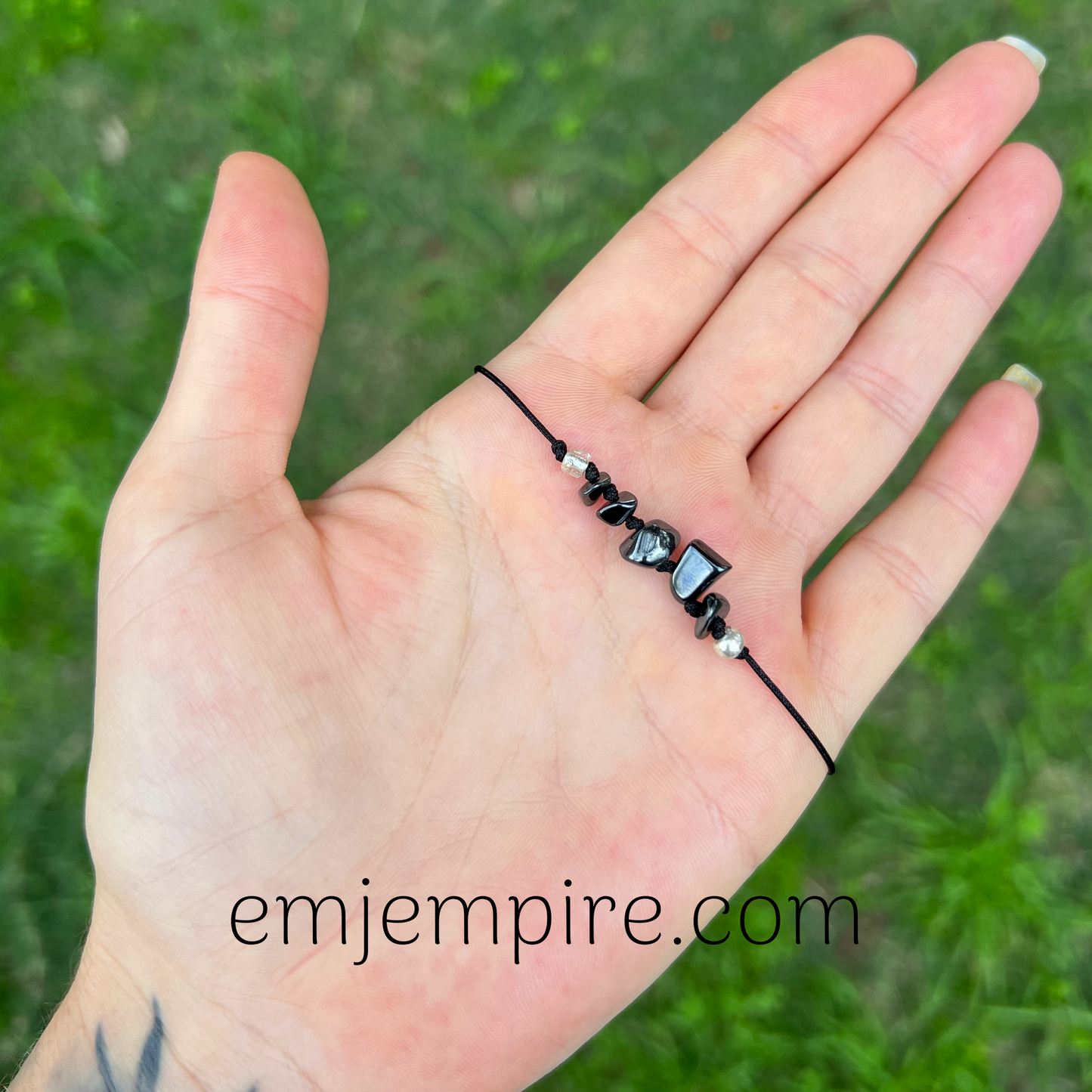 Hematite Crystal Chip Bracelet