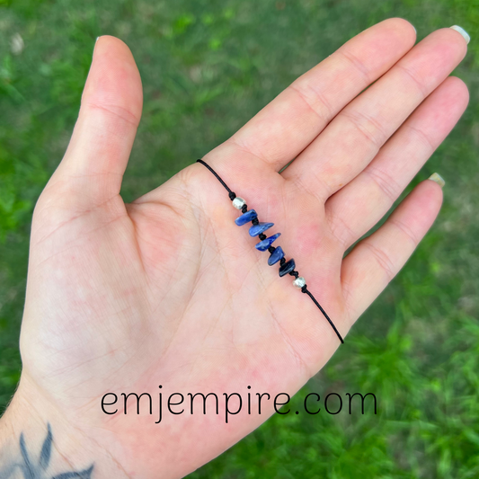 Lapis Lazuli Crystal Chip Bracelet