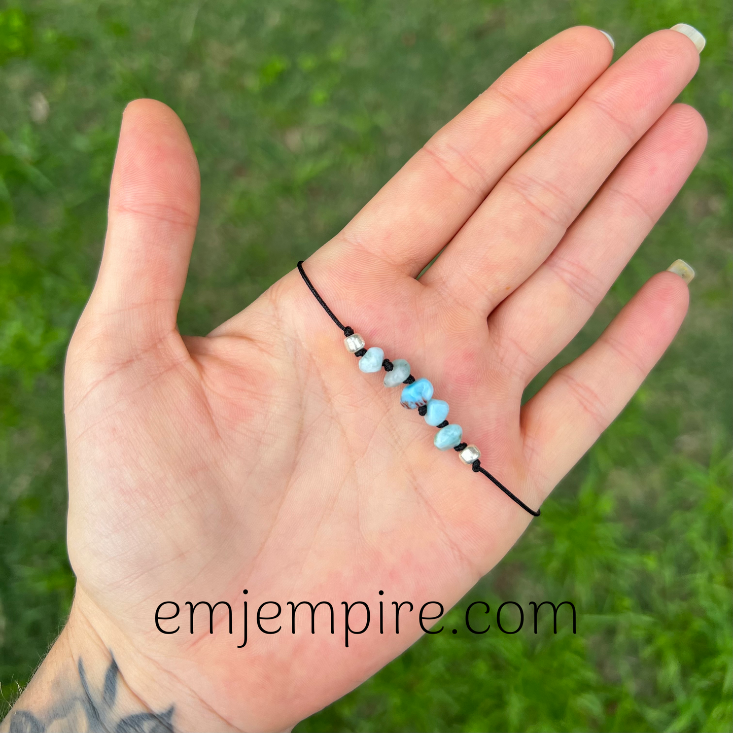 Larimar Crystal Chip Bracelet