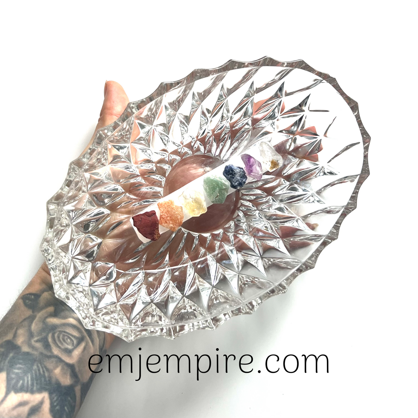 Selenite Crystal Charging - Crystal Jewellery Bowl Style 2