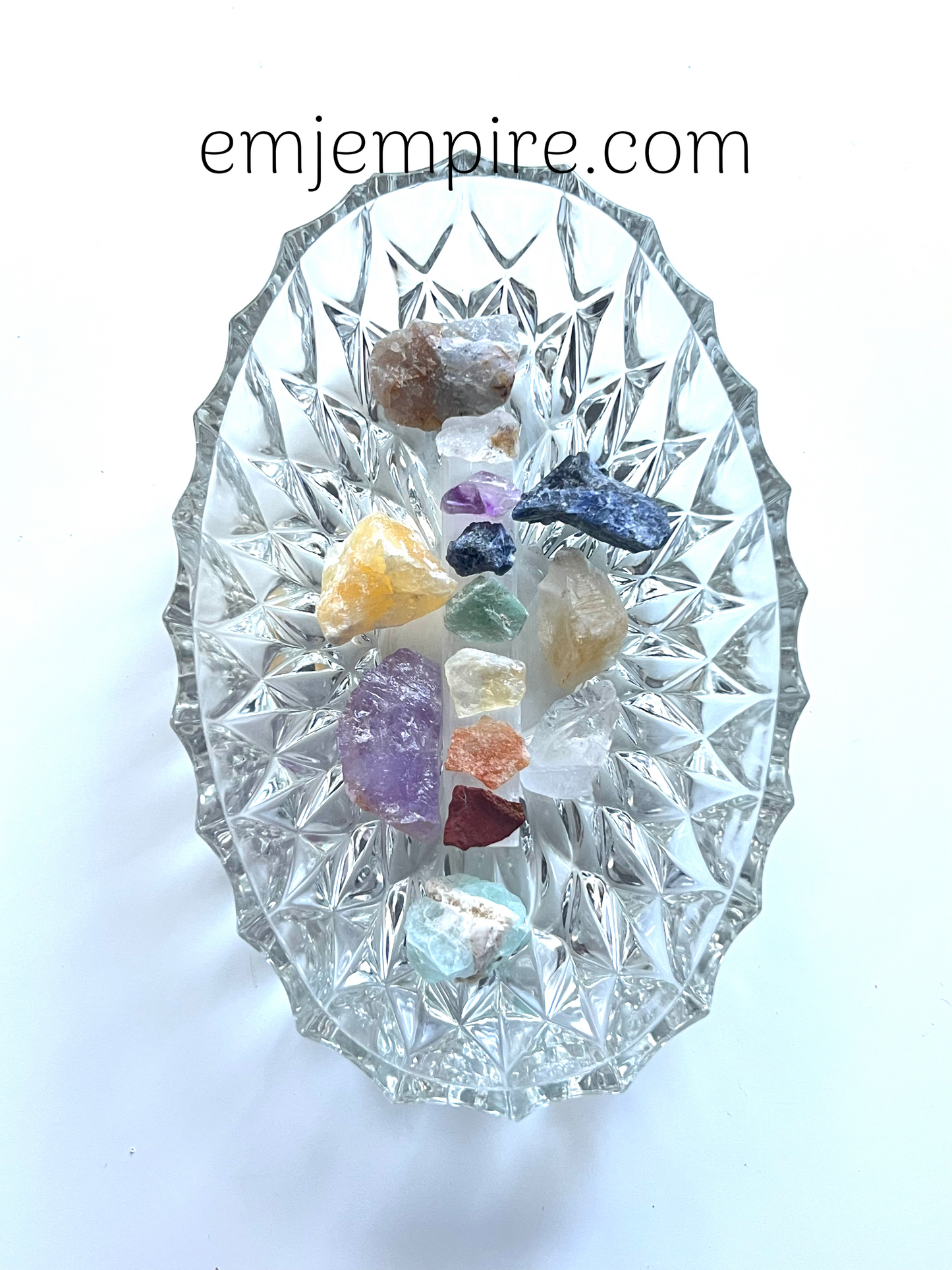 Selenite Crystal Charging - Crystal Jewellery Bowl Style 2