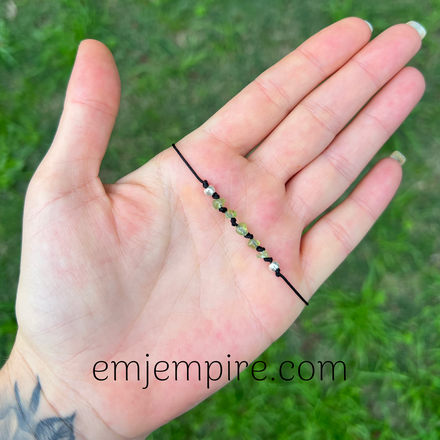 Peridot Crystal Chip Bracelet