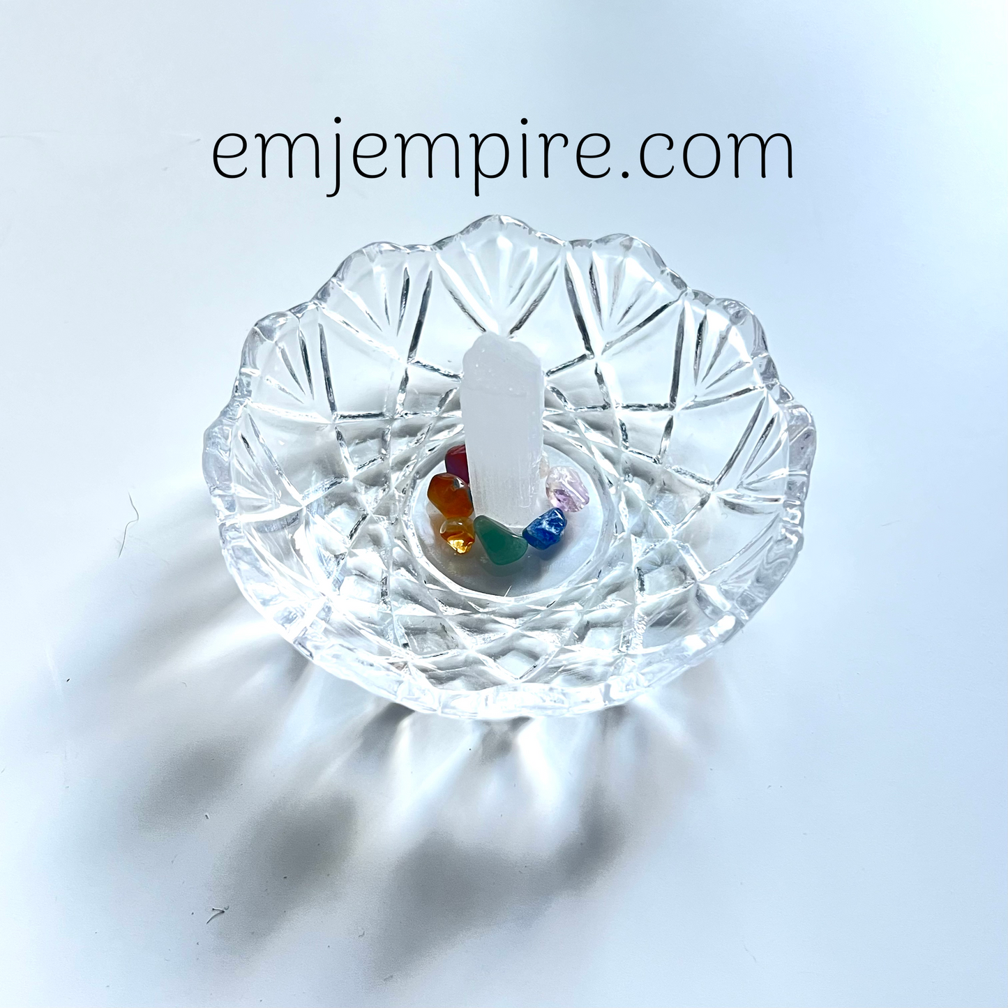 Selenite Crystal Charging - Crystal Jewellery Ring Holder Style 2