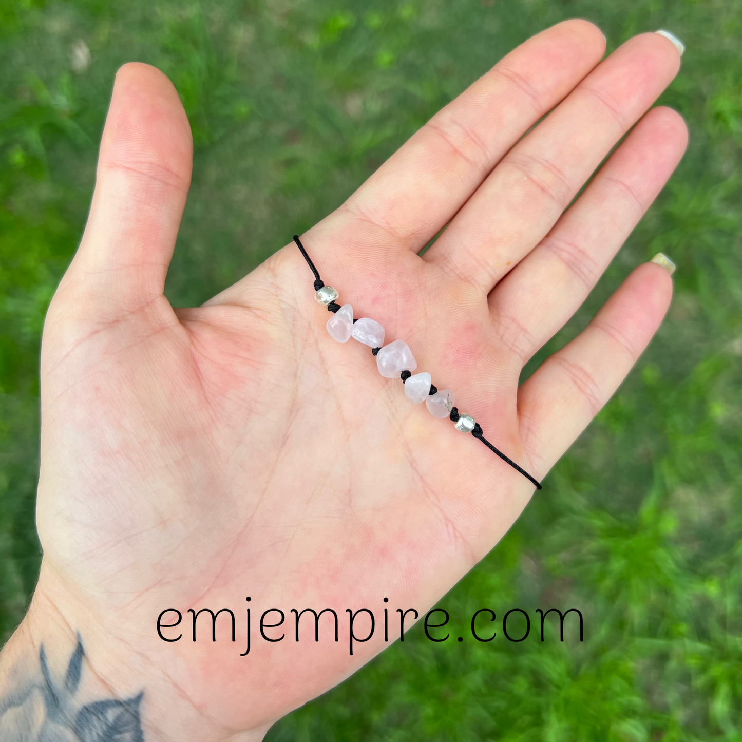 Rose Quartz Crystal Chip Bracelet