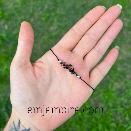 Smoky Quartz Crystal Chip Bracelet