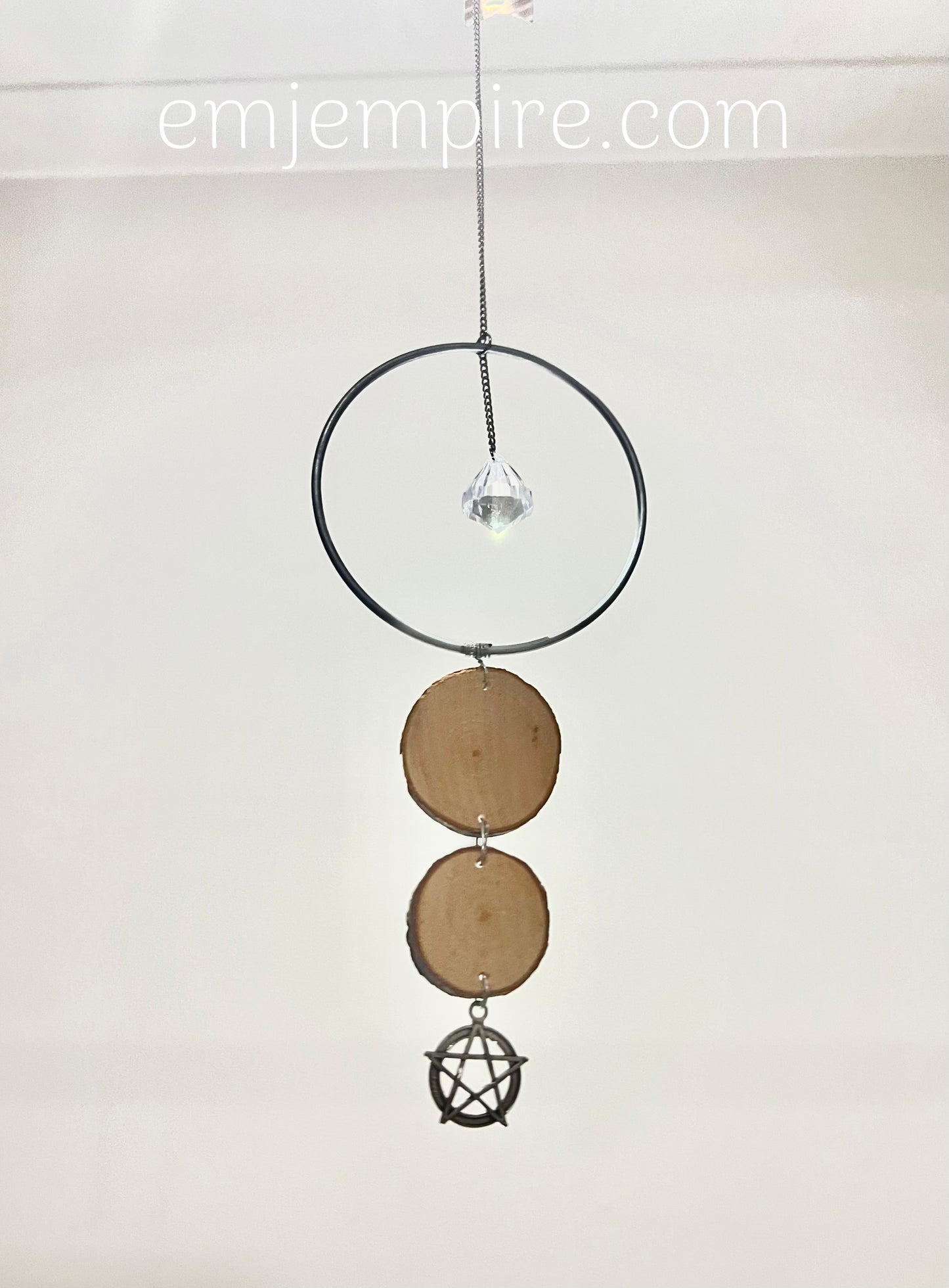 Suncatcher Wooden Wicca Prism