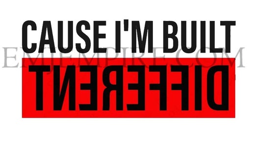 Cause I'm built different sticker - Waterproof vinyl decal for car, laptop, phone, water bottle