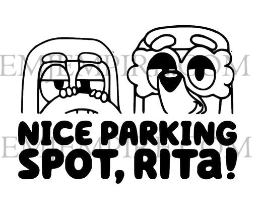 Nice parking spot rita sticker - Waterproof vinyl decal for car, laptop, phone, water bottle