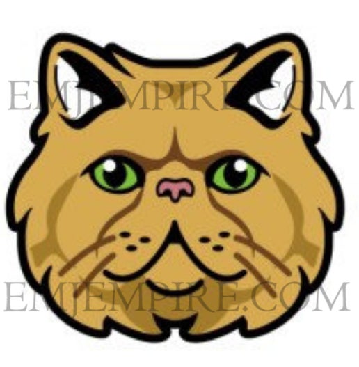 Persian Tan Cat longhair - Waterproof vinyl decal for car, laptop, phone, water bottle