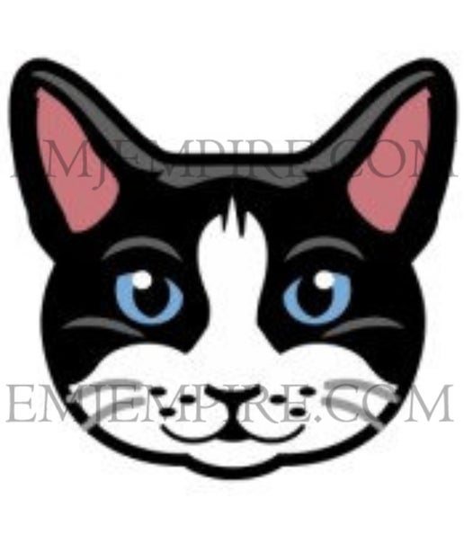 Bicolour BW Cat shorthair - Waterproof vinyl decal for car, laptop, phone, water bottle