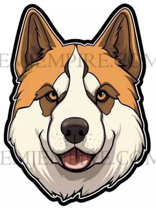 Akita Dog sticker - Waterproof vinyl decal for car, laptop, phone, water bottle