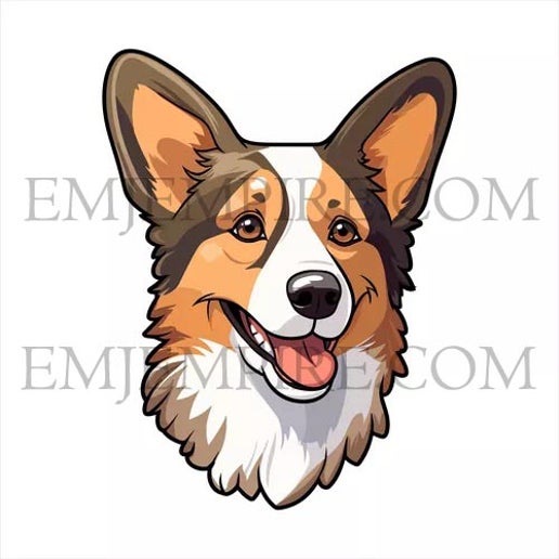 Corgi Welsh brown Dog sticker - Waterproof vinyl decal for car, laptop, phone, water bottle