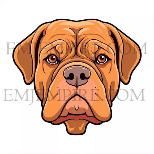 Dogue de Bordeaux Dog sticker - Waterproof vinyl decal for car, laptop, phone, water bottle