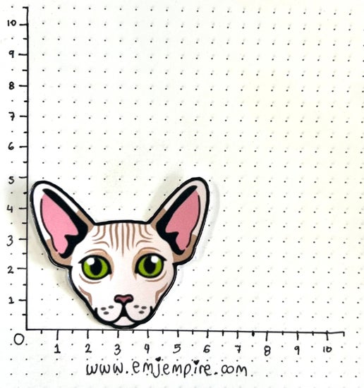 Sphynx Light Cat shorthair - Waterproof vinyl decal for car, laptop, phone, water bottle