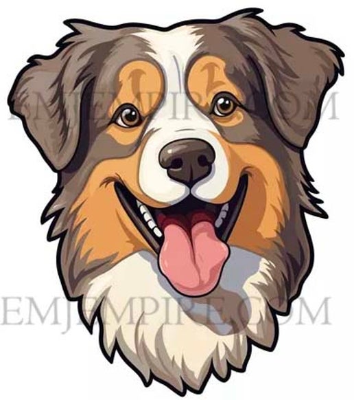 Australian Shepherd Dog sticker - Waterproof vinyl decal for car, laptop, phone, water bottle