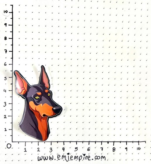 Doberman Dog sticker - Waterproof vinyl decal for car, laptop, phone, water bottle