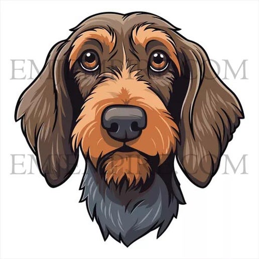 Dachshund Long Haired Dog sticker - Waterproof vinyl decal for car, laptop, phone, water bottle