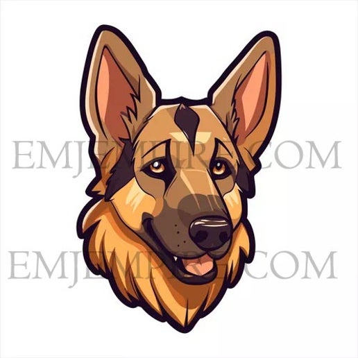 German Shepherd Dog sticker - Waterproof vinyl decal for car, laptop, phone, water bottle