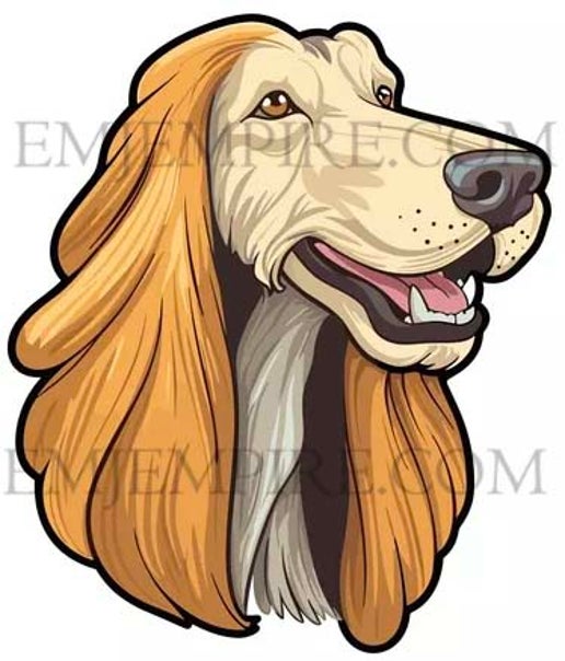 Afghan Hound Dog sticker - Waterproof vinyl decal for car, laptop, phone, water bottle