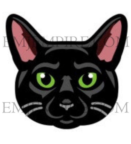 Black Cat shorthair - Waterproof vinyl decal for car, laptop, phone, water bottle