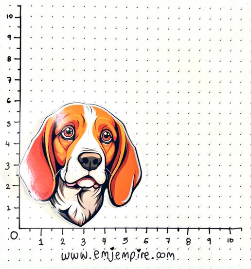 Beagle Dog sticker - Waterproof vinyl decal for car, laptop, phone, water bottle