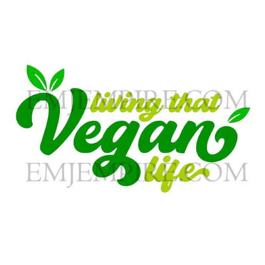 Living that vegan life sticker - Waterproof vinyl decal for car, laptop, phone, water bottle