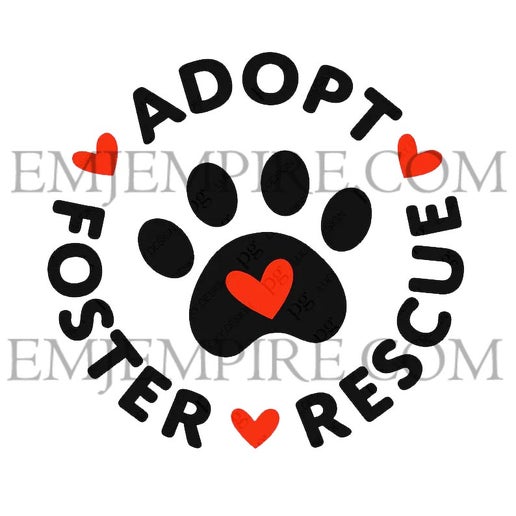 Adopt foster rescue sticker - Waterproof vinyl decal for car, laptop, phone, water bottle