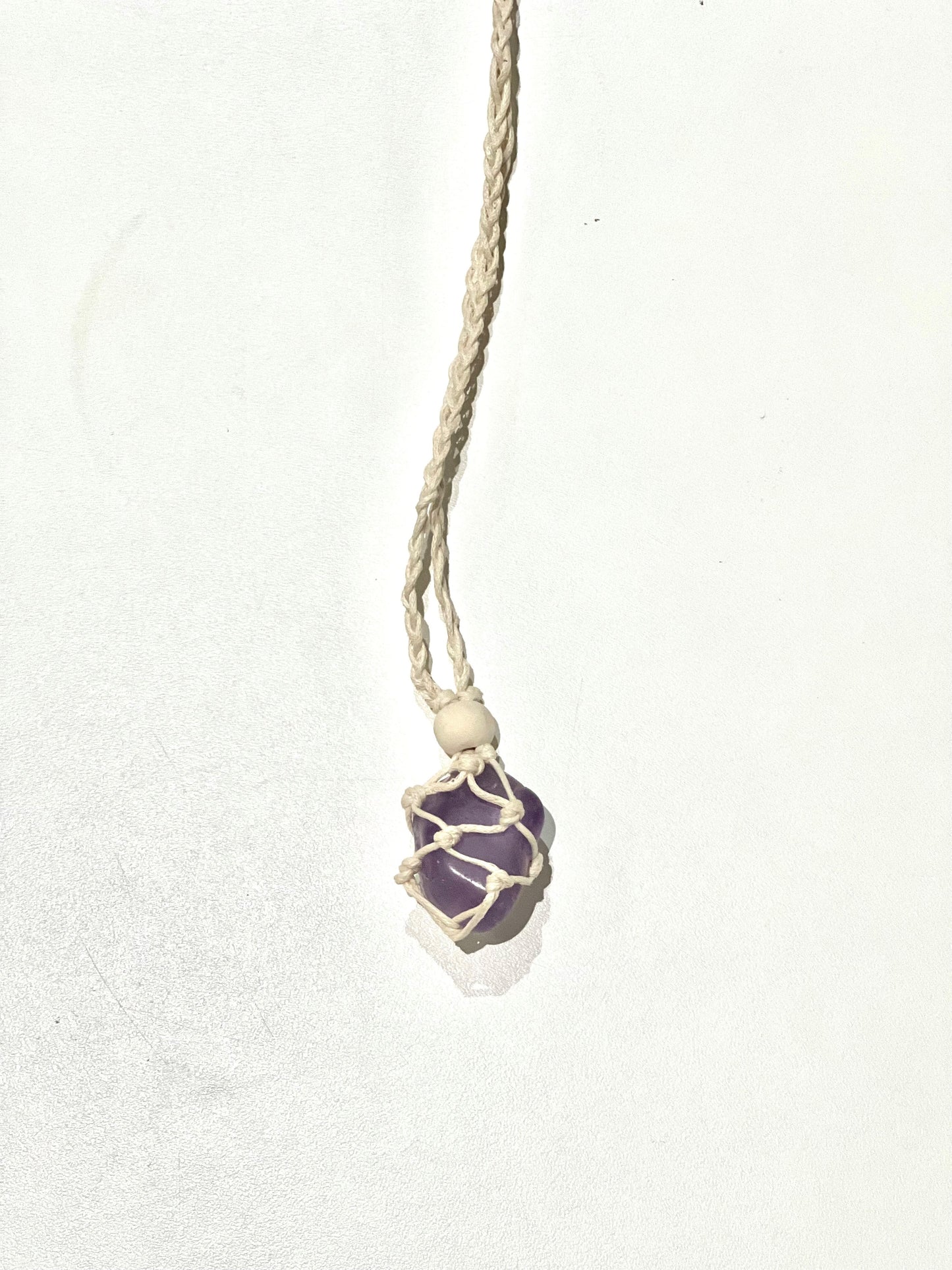 Amethyst Macrame Necklace