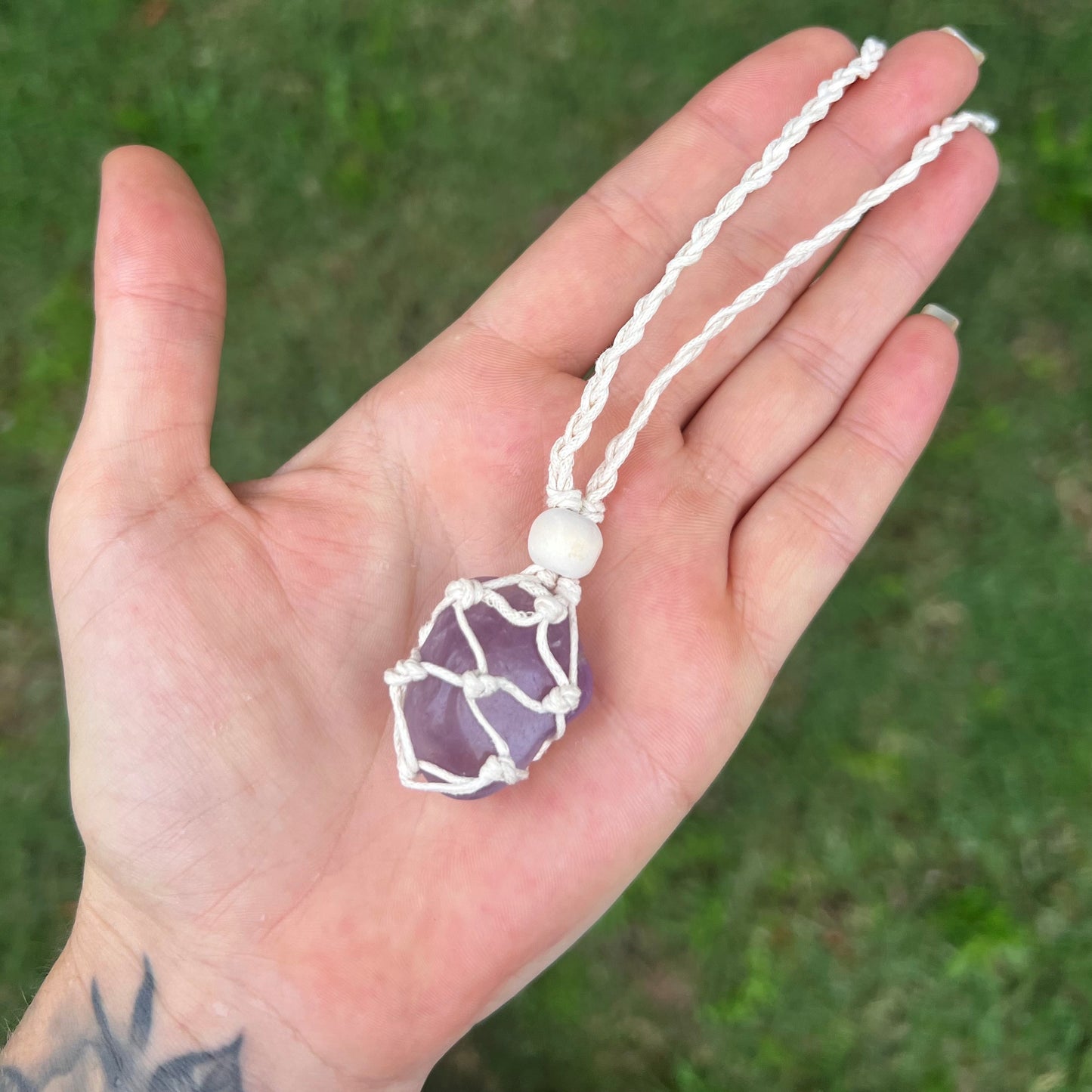 Amethyst Macrame Necklace