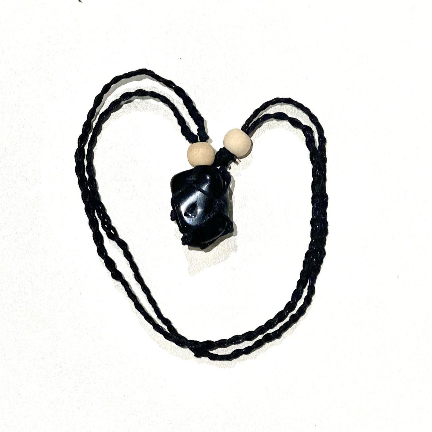 Black Obsidian Macrame Necklace