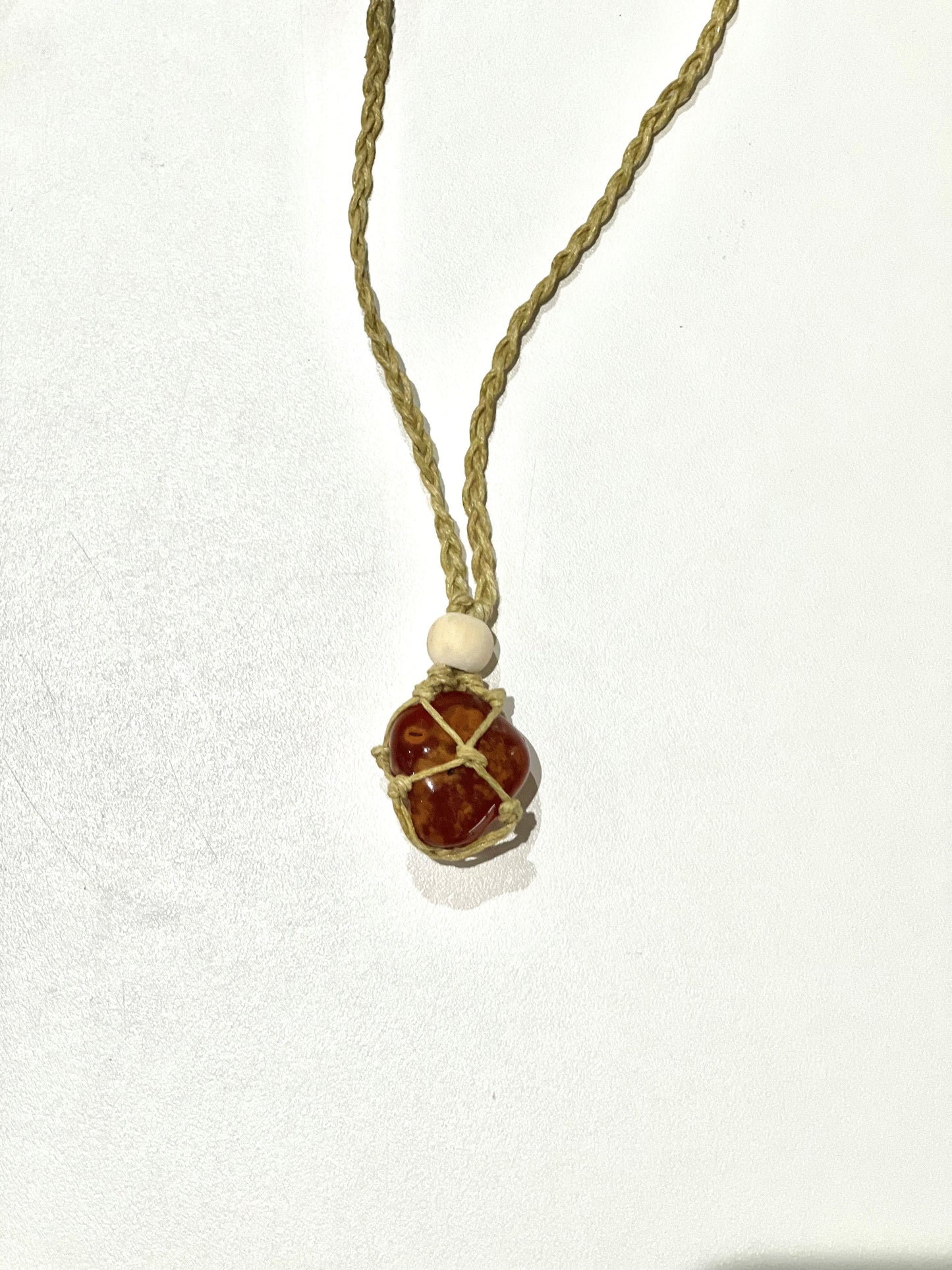 Carnelian Macrame Necklace