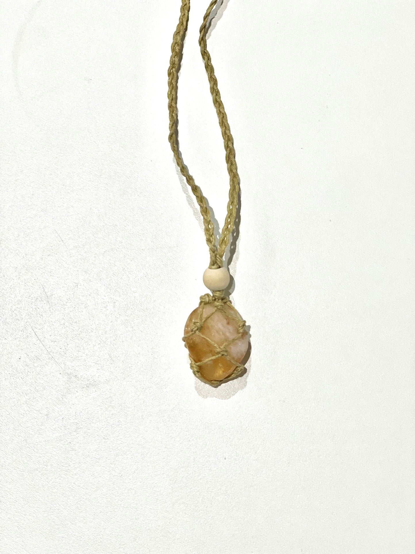 Citrine Macrame Necklace