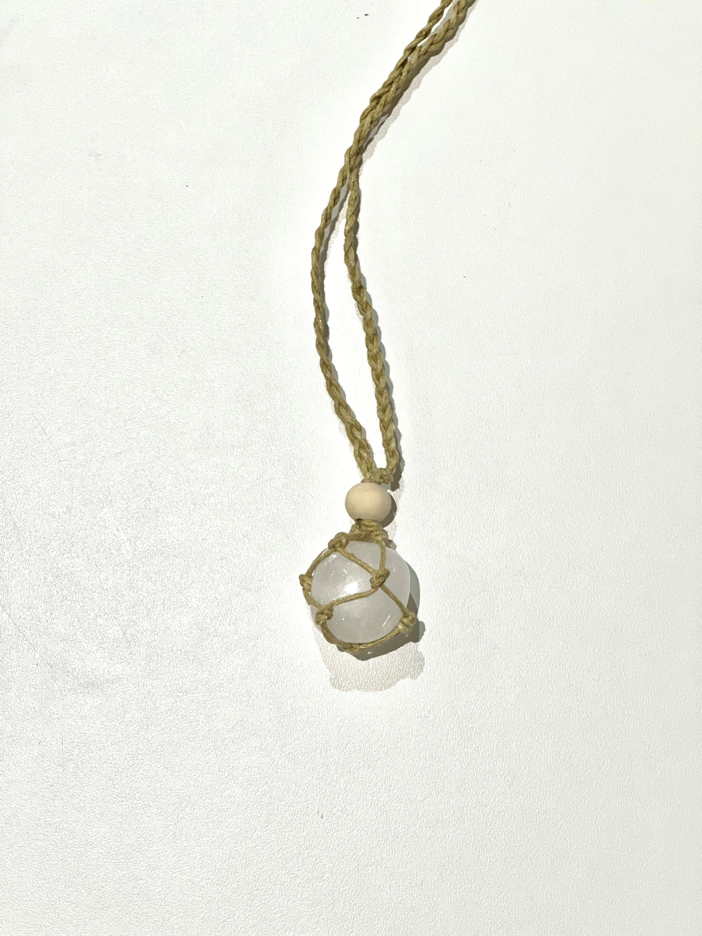 Clear Quartz Macrame Necklace