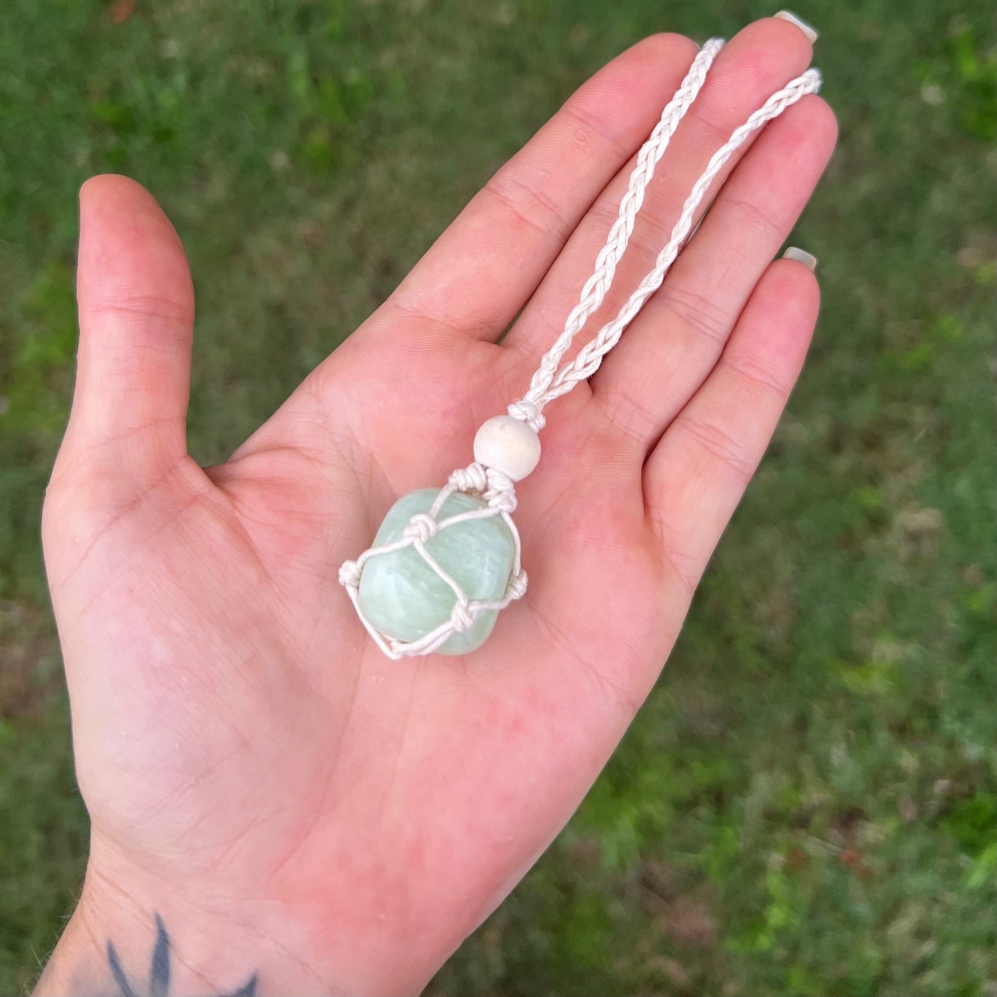 New Jade Macrame Necklace